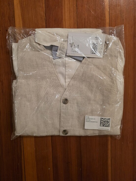 H&M Other - NWT H&M 4-Piece Linen-Blend Dressy Set Light Beige/White 4T